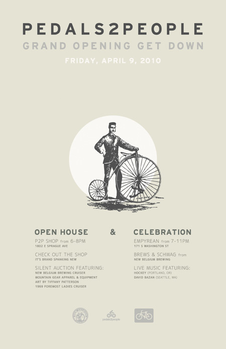 Pedals2People Grand Opening Poster